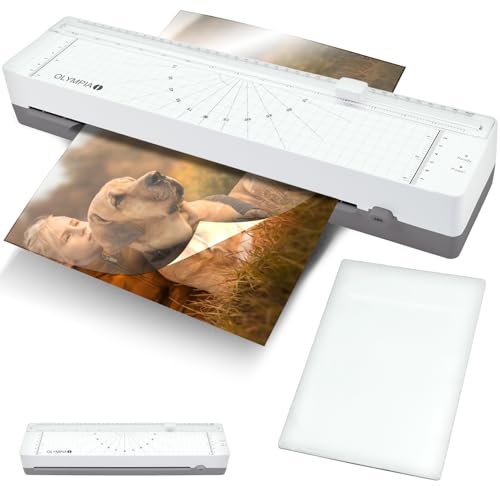 OLYMPIA A 130 Combo Laminiergerät A3, Kompaktes Foliergerät mit integriertem Schneidegerät, für 80–125 Micron Laminierfolien, benutzerfreundlich mit schneller Aufwärmzeit und ABS-Funktion