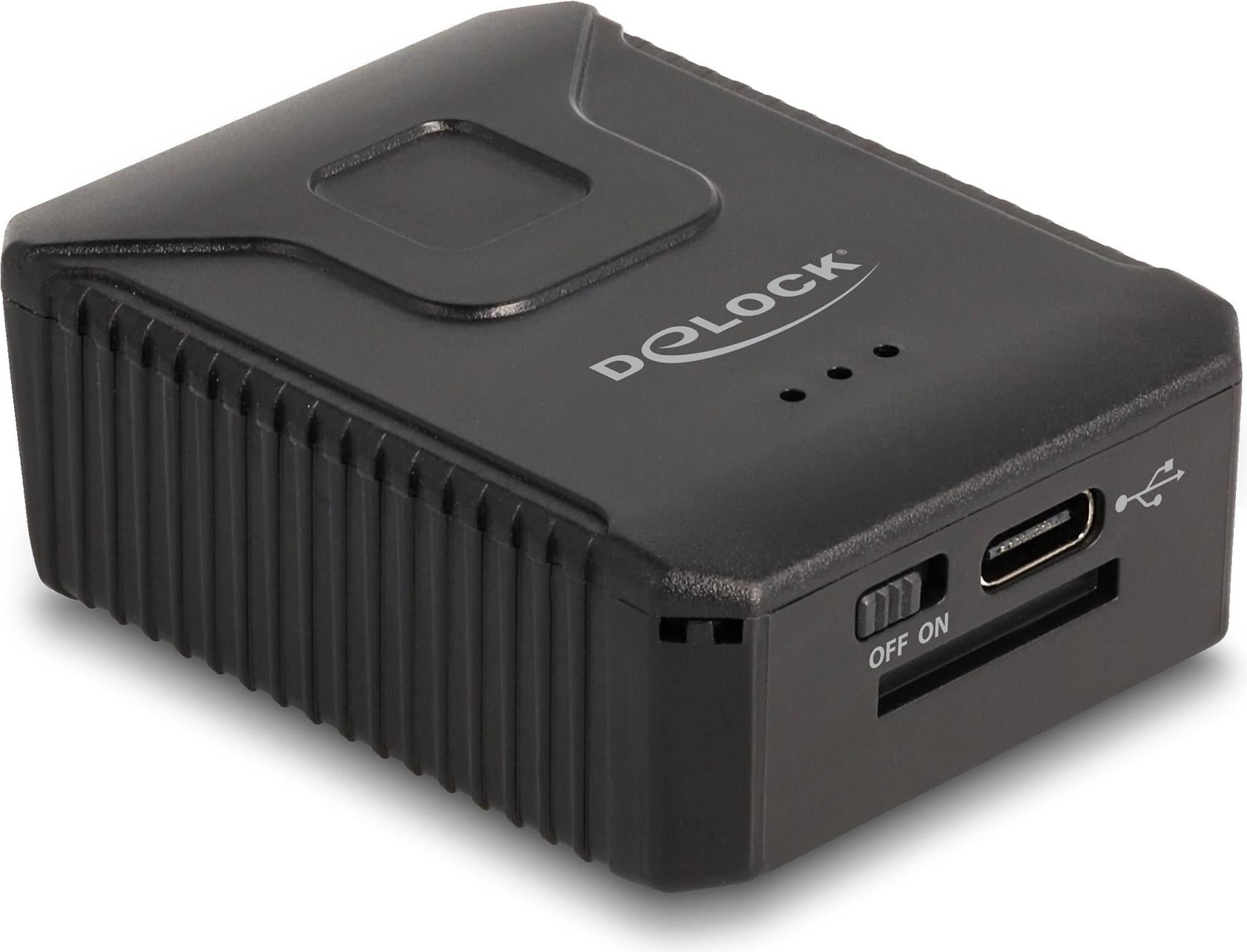 Delock Wearable Barcode Scanner 1D und 2D mit 2,4 GHz oder Bluetooth (2D-Barcodes, 1D-Barcodes), Barcode-Scanner, Schwarz