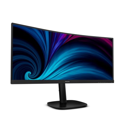 Philips 34B2U3600C - 34 Zoll WQHD Curved Monitor, höhenverstellbar, Lautsprecher (3440x1440, 120 Hz, 1x HDMI 2.0, 1x DP 1.2, 1x USB-C (90W PD), USB Hub, RJ45) schwarz