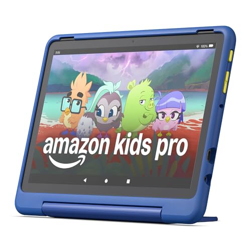 AMAZON Fire HD 10 Kids Pro (2023), 32 GB Tablet mit Nebula Design Hülle, kindersicher und leistungsstark