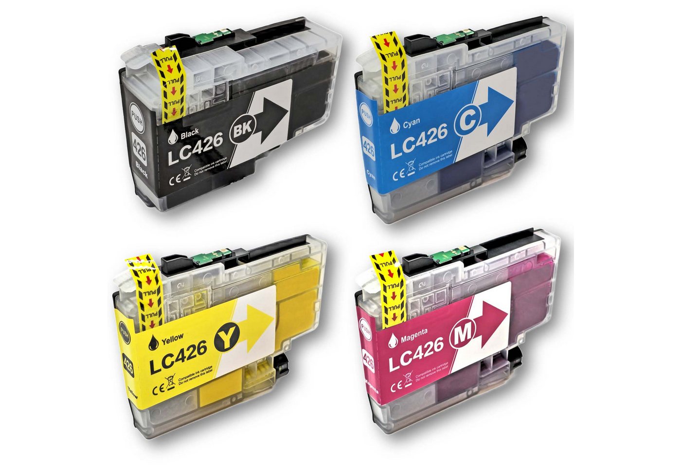 Gigao LC-426 Multipack, kompatibel mit Brother MFC-J4335DW, 4 Tintenpatronen, 3.000 Seiten Schwarz, je 1.500 Seiten Farbe (Cyan, Magenta, Gelb)