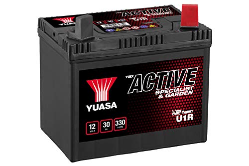 Yuasa Garden Autobatterie YBX Active Specialist, 12V 30Ah, Poltyp: T4, optimal für Aufsitzmäher und Gartentraktoren