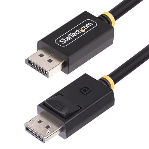 StarTech.com 3m DisplayPort 2.1 Kabel, VESA zertifiziert DP40 mit UHBR10/HDR/HDCP 2.2, 8K 60Hz und DSC 1.2a, schwarz