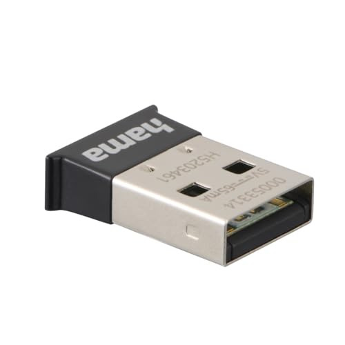 Hama Bluetooth®-USB-Adapter, Version 5.4, Class 2, Schwarz, mit bis zu 20 Meter Reichweite für PC und Laptop