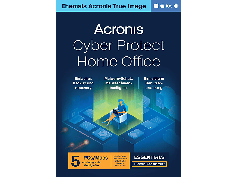 ACRONIS Acronis True Image Essentials Abonnement 5 Computer, 1-Jahres ...