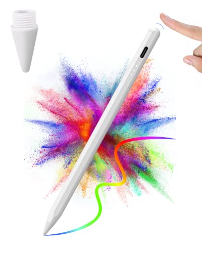 Stift für iPad 2018-2022, Schnelllade Eingabestifte Apple Pencil mit Neigung & Palm Rejection, Magnetic iPad Stift Kompatibel mit iPad Air 3/4/5, iPad Mini 5/6, iPad 6-10 Gen, iPad Pro 11/12.9"