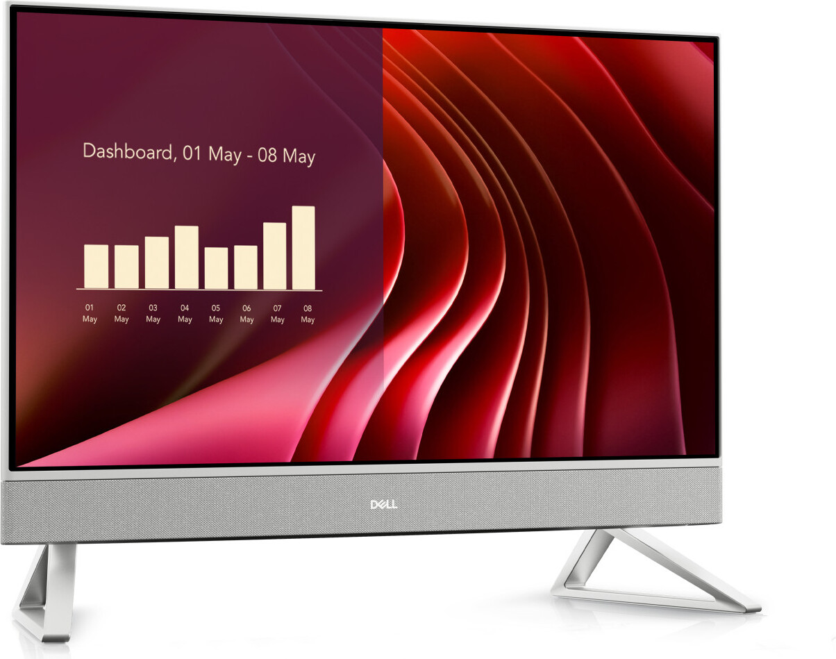 DELL EC24250, All-in-One-PC mit Intel Core 7 150U, 60,5 cm (23,8") Full HD, 16 GB DDR5-RAM, 512 GB SSD, Windows 11 Pro, Wi-Fi 6E, Perleffekt, Weiß