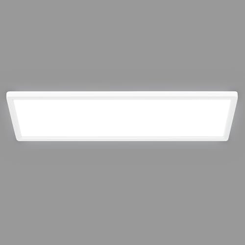 BRILONER - EEK A LED Deckenlampe Effizient mit 14W bei 3000lm, ca. 50.000h Licht, flach, indirektes Licht, LED Panel, 58x20x3 cm, Weiß