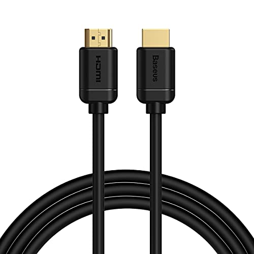 Baseus High Definition Series HDMI zu HDMI Video Transfer Kabel, 2m, Schwarz, kompatibel mit Fernsehern