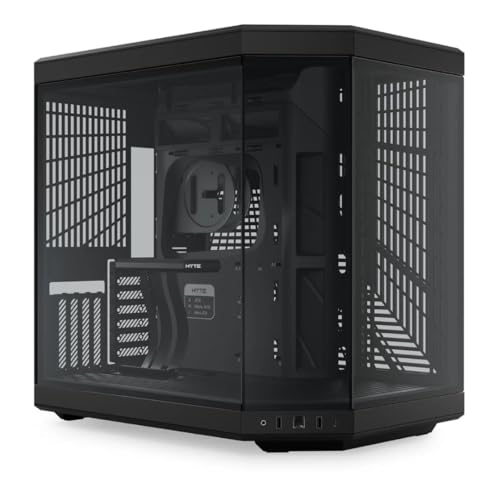 Hyte Y70 (schwarz, Tempered Glass) ATX, mATX, ITX, PC Gehäuse in Schwarz