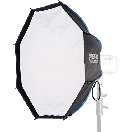 Amaran Octa Dome 90, achteckige Bowens Mount Softbox für weiches Licht, blitzschneller Auf- und Abbau, kompatibel mit bis zu 600 Watt Leuchten