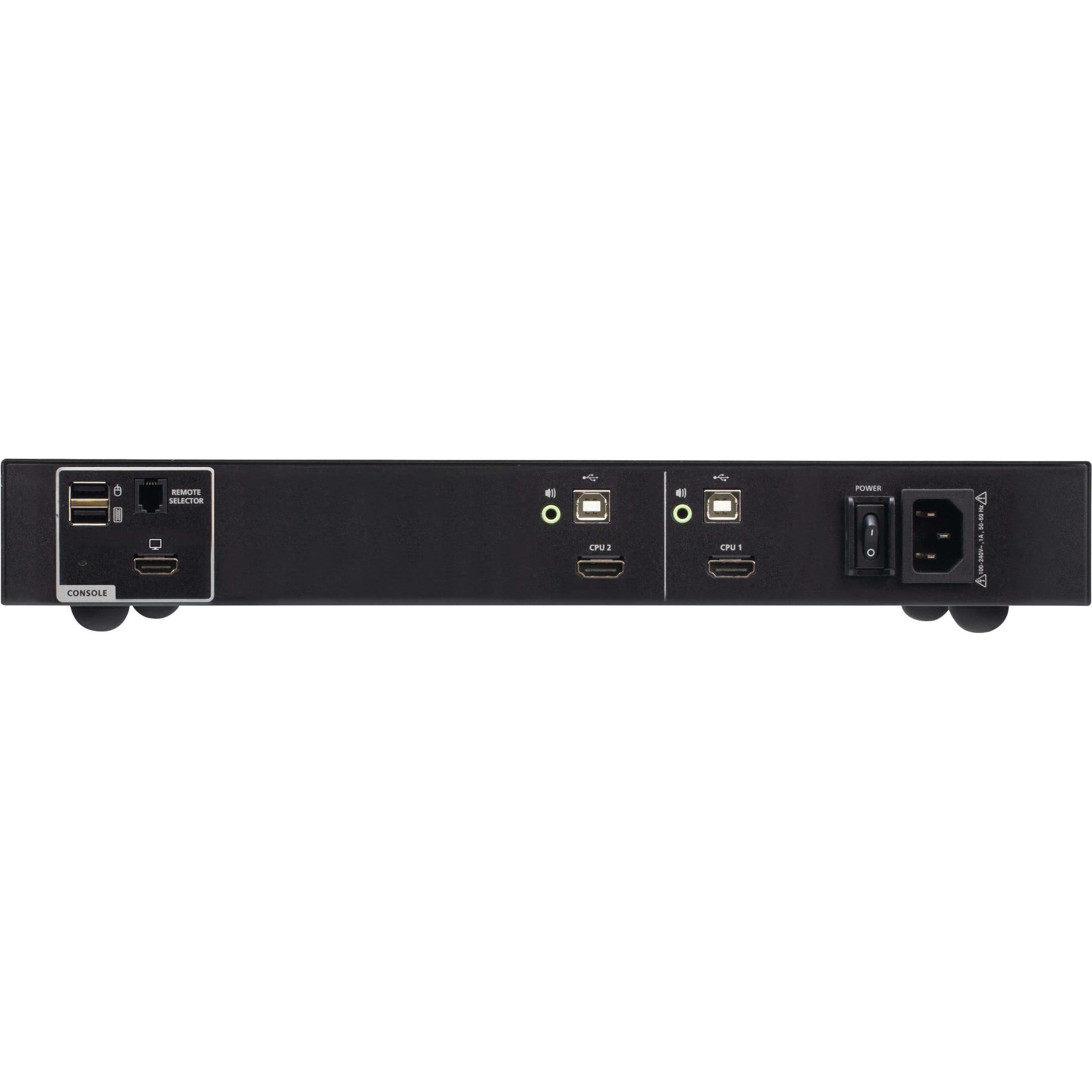 Aten CS1182H4, Secure KVM-Switch mit HDMI, zertifiziert nach PSD PP v4.0, Schwarz