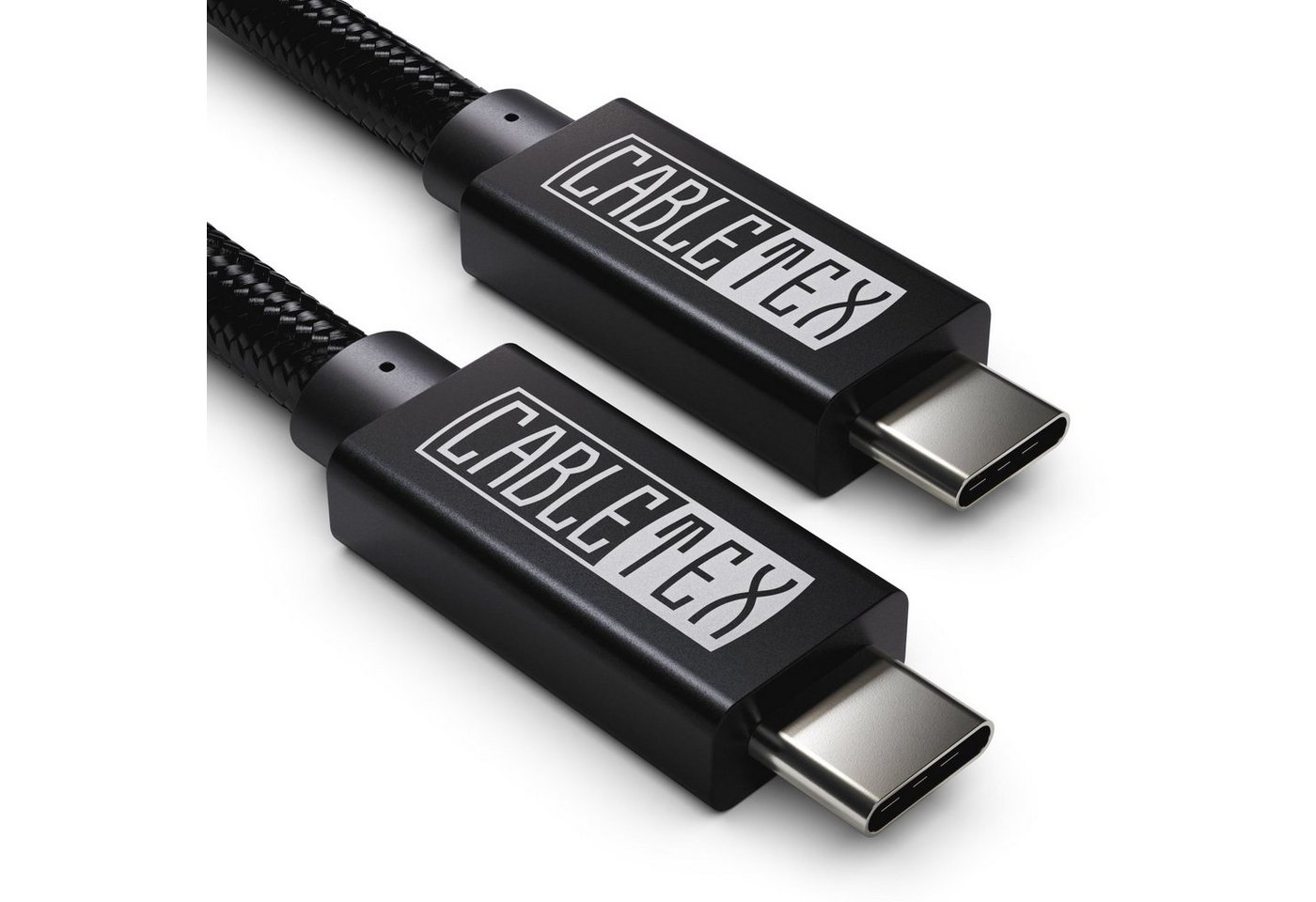CABLETEX USB 3.2 Typ C 4K Monitorkabel 100 Watt, 10 Gbit/s, 200 cm, schwarz