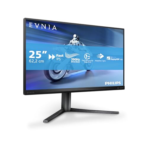 Philips Evnia 25M2N5200U, 25 Zoll Full HD Gaming Monitor, 360 Hz, 1 ms, FreeSync Premium, HDR400, schwarz