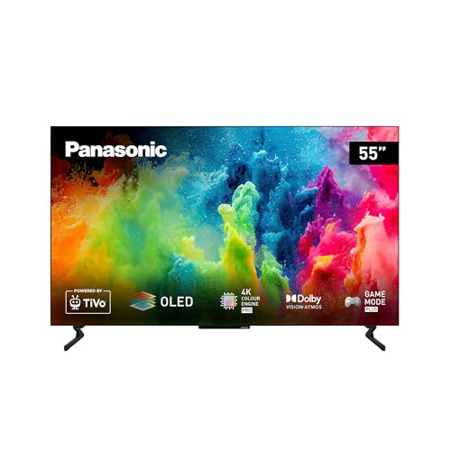 Panasonic TB-55Z60AEG, 55 Zoll 4K Ultra HD OLED Smart-TV, TiVo, Dolby Vision & Atmos, Game Mode Plus, Alexa & Google Unterstützung, Bluetooth, Schwarz