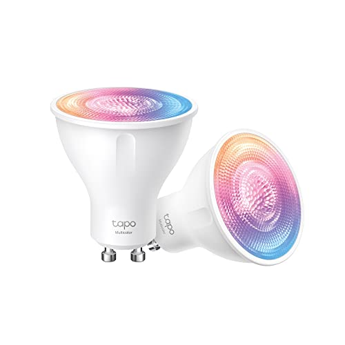 Tapo TP-Link smarte WLAN Glühbirne GU10 L630 2pack, Energie sparen, 3.5W Entspricht 50W, Mehrfarbrige dimmbare alexa lampe, 16 Mio Farben