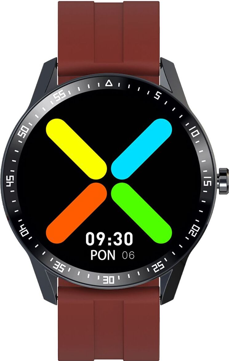 G. Rossi Smartwatch SW018-4, Wasserdicht mit GPS und Bluetooth, schwarz rot, One size