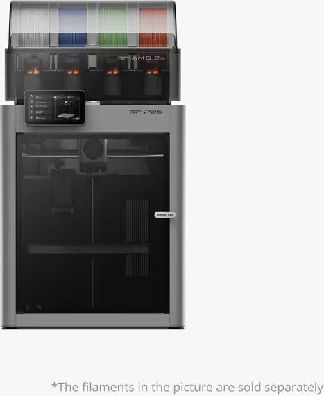 Bambu Lab P2S Combo 3D Drucker & AMS 2 Pro, 256 mm Druckbereich, Kunststoff- und Glasgehäuse, 14 kg
