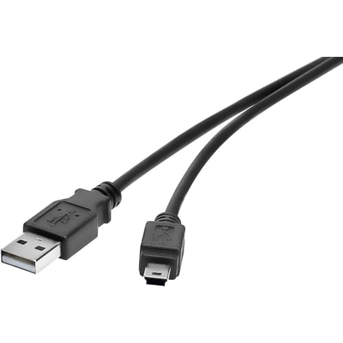 Renkforce USB 2.0 Kabel (1x USB 2.0 Stecker A - 1x USB 2.0 Stecker Mini-B) 0.15 m Schwarz UL-zertifiziert, vergoldete Steckkontakt (RF-4455804)