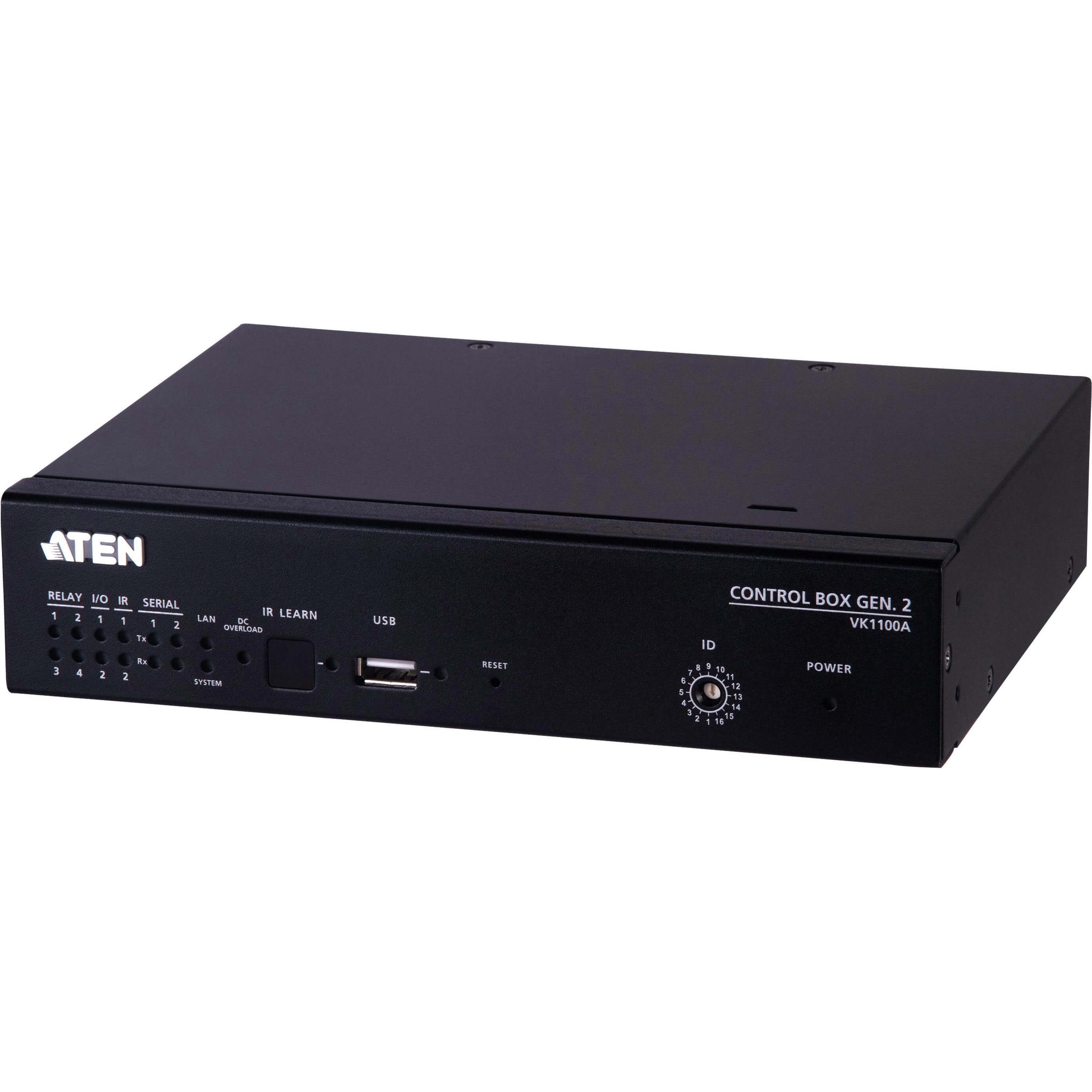 Aten VK1100A Compact Control Box, KVM Switch mit Quad-Core-CPU, Schwarz, multi-user Zugriff, ATEN Unizon™ kompatibel, ideal für AV-/IT-Management