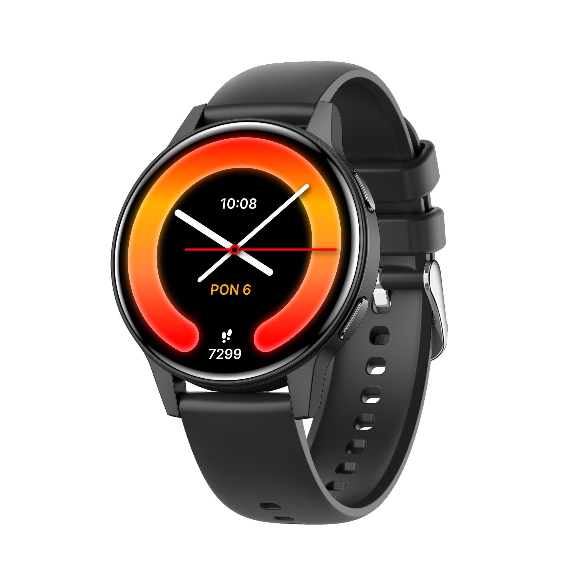 Forever JW-600 Black, Smartwatch mit AMOLED-Display, IP67 Wasserbeständigkeit und Fitness-Tracking