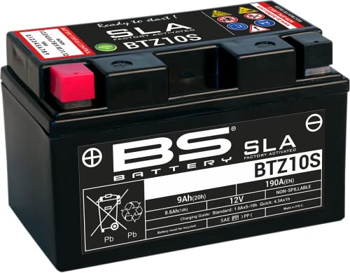 BS Battery BTZ10S, Wartungsfreie AGM-Batterie, werkseitig aktiviert, 12V, 9Ah, vibrationsfest