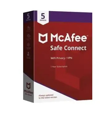 McAfee VPN Safe Connect 2026, VPN zur Sicherung von 5 Geräten mit maximalem Datenschutz und Verschlüsselung