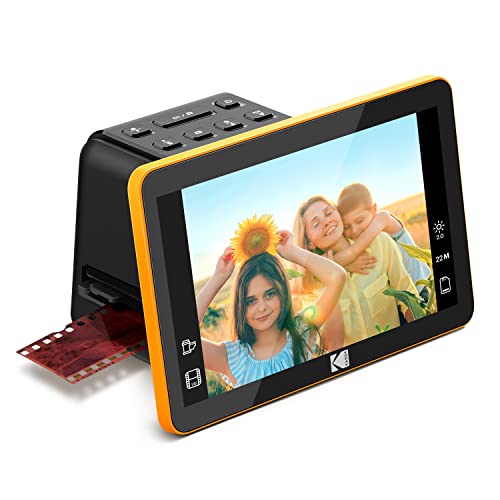 Kodak Slide N SCAN, Film- & Diascanner mit 7" LCD-Display, 22MP HD JPEG, Schwarz, RODFS70