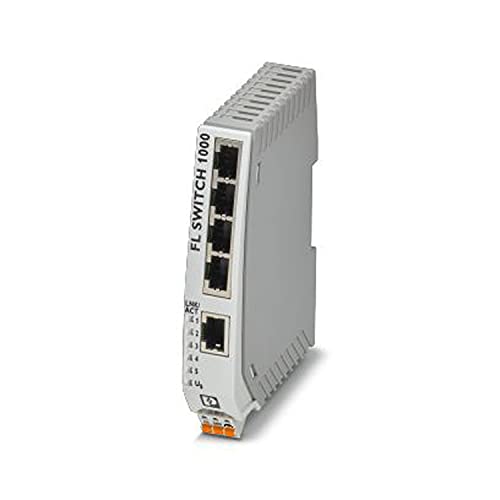 Phoenix Contact FL SWITCH 1000 Ethernet-Switch, 5 x RJ45 / 10/100/1000Mbit/s, bis 100m für DIN-Schienen, 24V dc