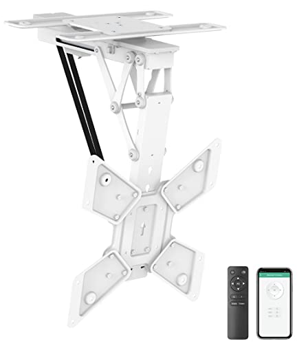 Mywall TV-Deckenhalterung HL46MWL Motorisiert&Klappbar für Flachbildschirme mit Smart Home Steuerung für 23-65 Zoll, Belastung bis 30 kg mit 180° Drehfunktion