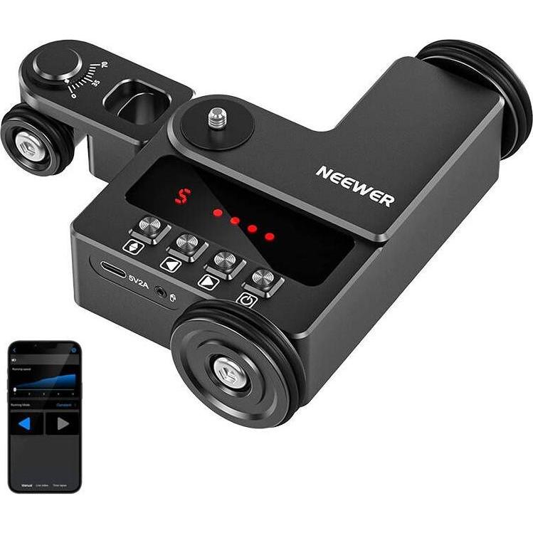 Neewer Electric Apparatus Cart, motorisierter Kamerawagen für Drohnen mit kabelloser App-Steuerung und fünf Geschwindigkeitsstufen