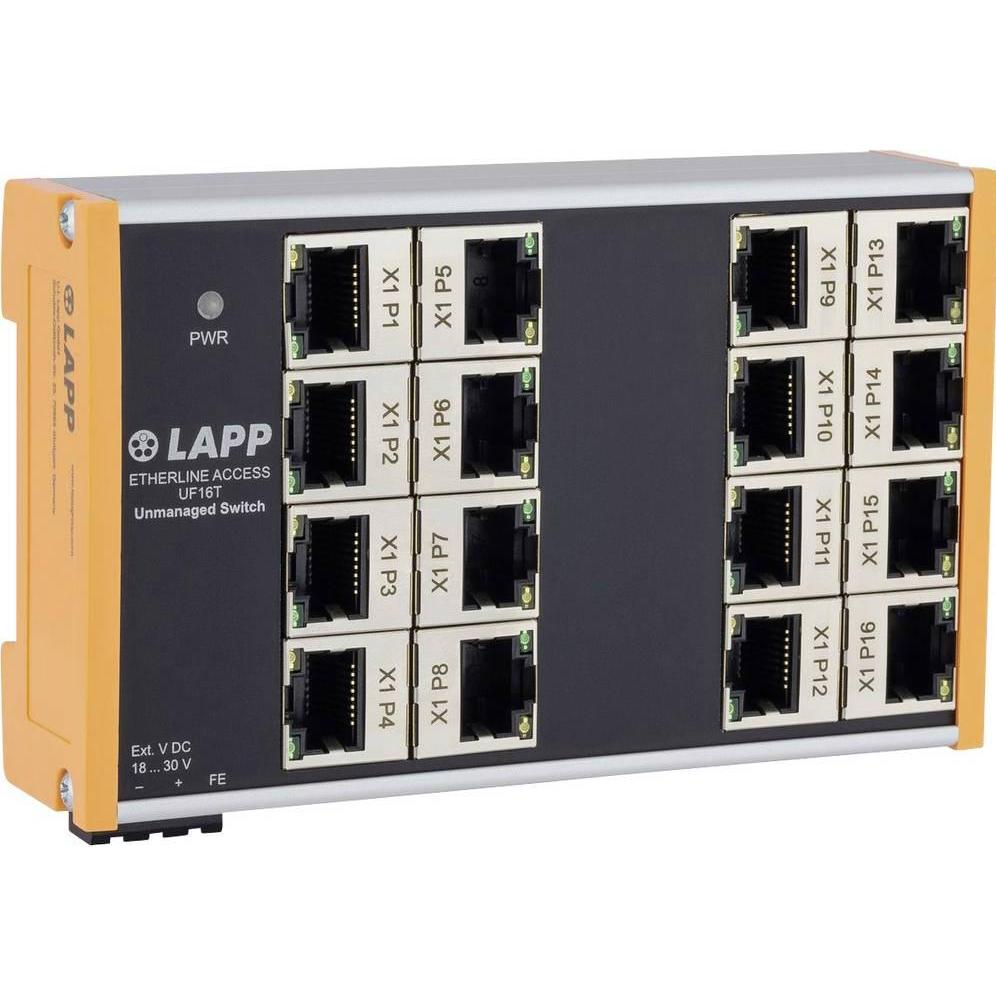 Lapp Industrial Ethernet Switch, Netzwerk Switch mit robustem Gehäuse und hoher Datenübertragungsrate