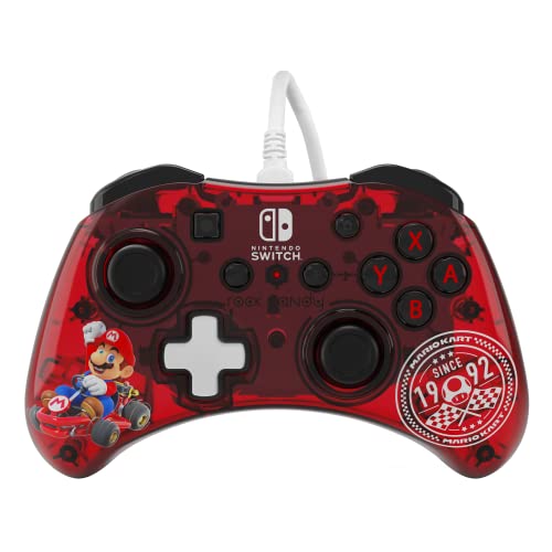 PDP Rock Candy verkabelt Gaming Switch Pro Controller - Official License Nintendo - OLED / Lite Compatible - Compact, Durable Travel Controller - Mario Kart