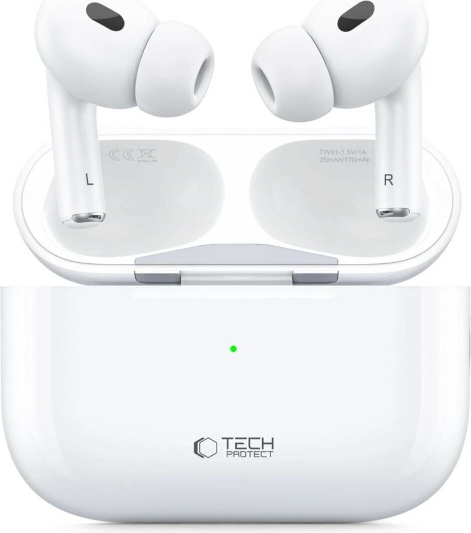 Tech-Protect Ultraboost TWS Kopfhörer Pro, kabellos mit 4,5 Stunden Akkulaufzeit, Weiß