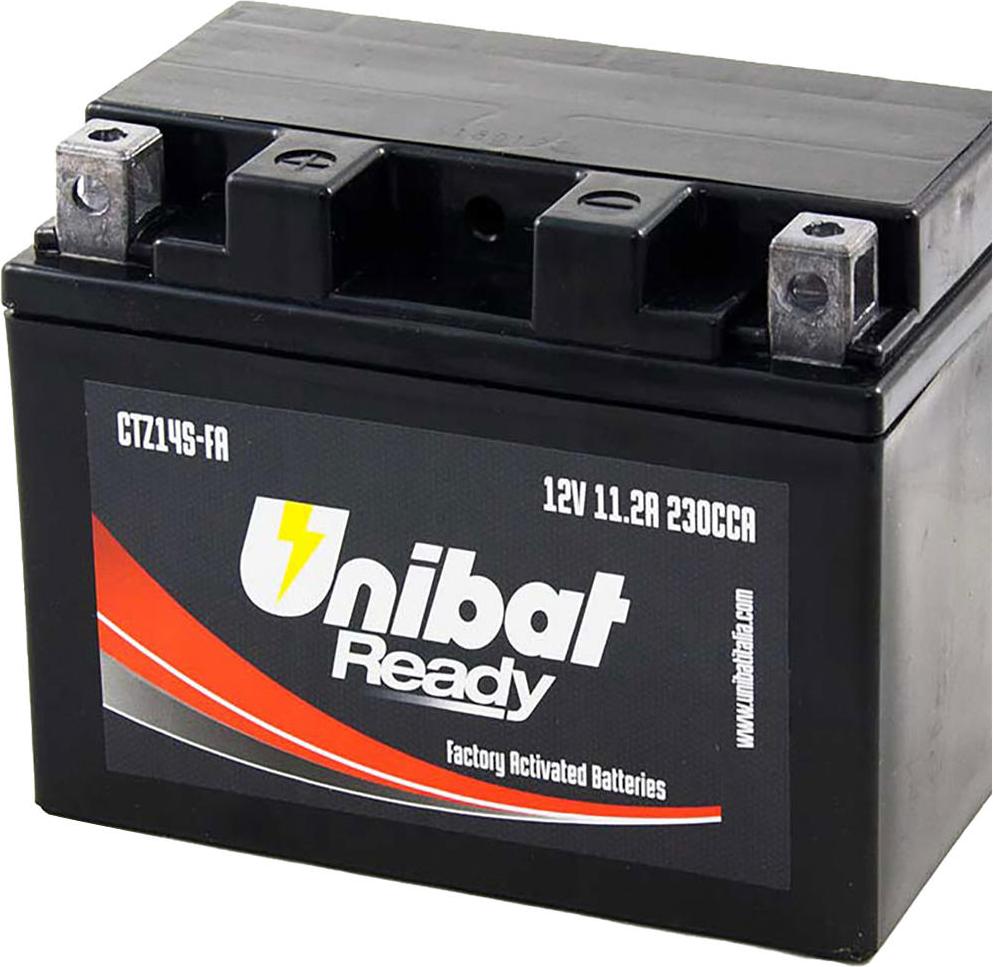 Unibat CTZ14S, Batterie mit 230 A Startleistung, Blei-Kalzium-Legierung, wartungsfrei, 12 Volt, 4,11 kg