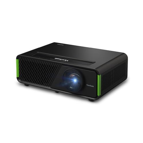ViewSonic X1-4K Pro, Echter 4K HDR LED Beamer mit Google TV, 2500 ANSI Lumen, 240 Hz, 4.2 ms Eingabeverzögerung, Auto Keystone, Harman Kardon Lautsprecher, für Heimkino & Gaming