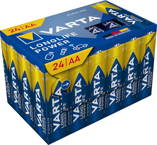 Varta Longlife Power AA CUBE24, 24er Pack Alkaline Batterien, Made in Germany