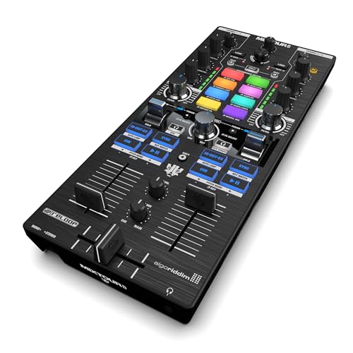 Reloop Mixtour Pro, Portable DJ Controller für Algoriddim djay Pro, 4-Deck mit Crossfader Fusion & Neural Mix Technologie