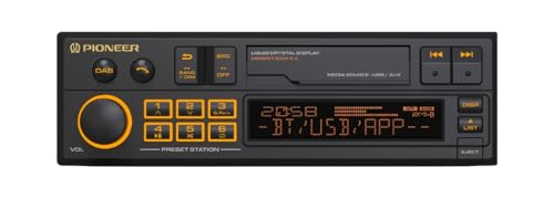 Pioneer SXT-C10PS Autoradio 1-DIN, Retro-Design mit Bluetooth®, DAB+, USB, RGB-Beleuchtung und 13-Band-Equalizer