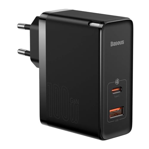 Baseus Travel Charger GaN5 Pro, 100W Quick Wall Charger mit PD3.0, QC4.0+, AFC, EU Schwarz