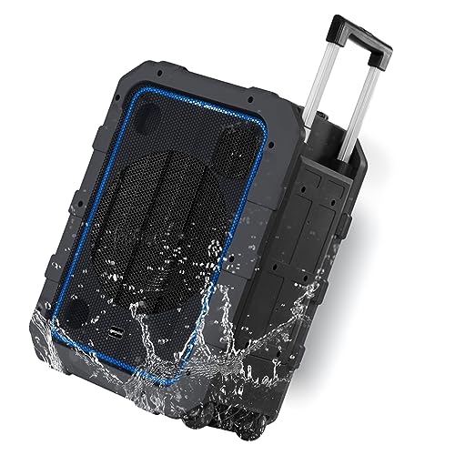 Native Gemini MPA-2400GRY, tragbarer Bluetooth Lautsprecher mit wetterbeständigem Design, grau