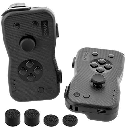Nyko Dualies (Switch), Gaming Controller, Schwarz, mit präziser Bewegungssteuerung, Rumble-Feedback und programmierbarer Turbo-Taste