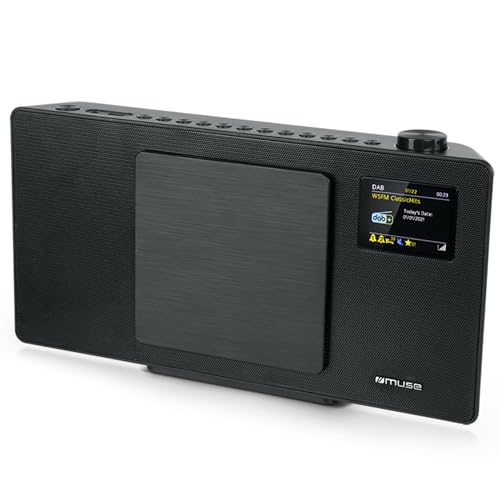MUSE M-65 DBT Kompakt-System DAB+ - CD-Player - Bluetooth - AUX, USB 2X RCA Buchsen, Wandmontage, 2x20W, Schwarz