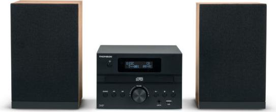 Thomson MIC123DABBT, Micro-Kompaktanlage mit DAB+ Radio, Bluetooth, CD/USB-Player, Holzgehäuse