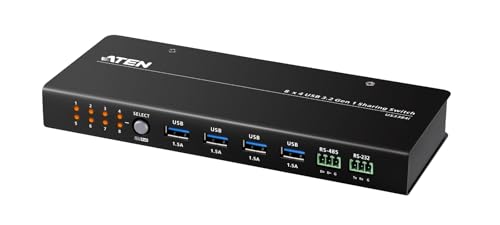 ATEN US3384I 8 x 4 USB 3.2 Gen 1 Sharing Switch mit vielseitiger Portauswahl, Power-on detection - ATEN