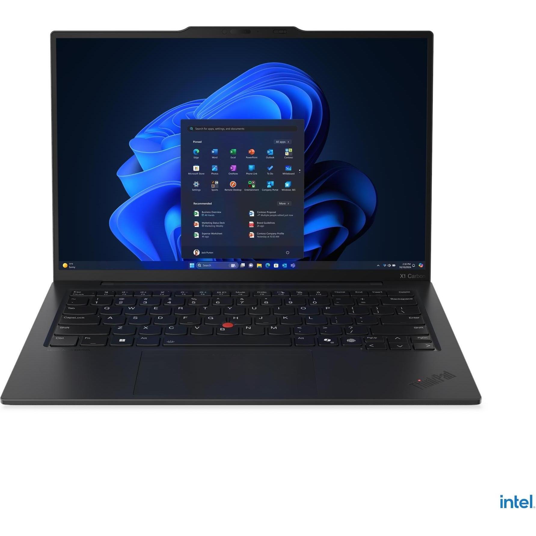 Lenovo ThinkPad X1 Carbon Gen 13 Copilot+ PC, 14" 2.8K Notebook mit Intel Core Ultra 7, 1000 GB SSD, 32 GB RAM, 5G, Schwarz