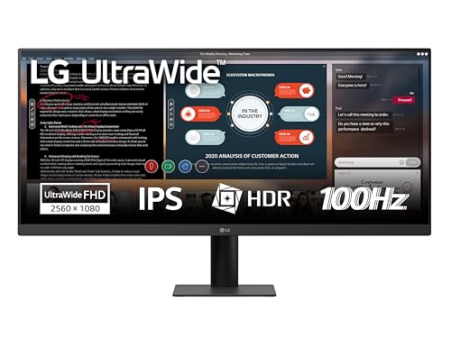 LG UltraWide 29U511A-B.AEU, 29 Zoll Ultrawide PC-Monitor mit IPS-Panel, UWFHD Auflösung (2560 x 1080), 100 Hz, sRGB 99%, neigbar