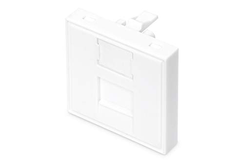 Digitus DN-93802-3-SH Rahmenplatte 1-fach, Weiß, für Multimedia Keystone Jacks, horizontale und vertikale Montageoptionen