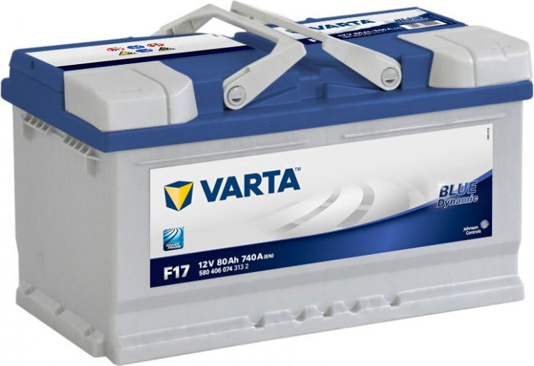 VARTA F17 Blue Dynamic, 12V Autobatterie mit 80Ah und 740A Kälteprüfstrom, 315x175x175 mm, inkl. 7,50 Pfand