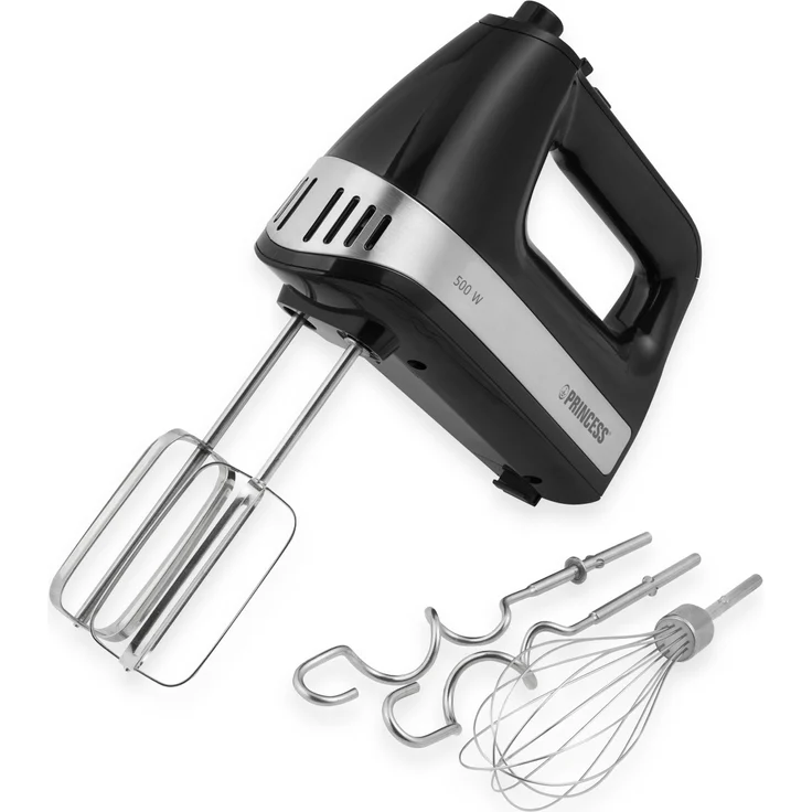 Princess 222206 Handmixer, 500W, Kunststoff, schwarz, silber: Tests, Infos & Preisvergleich